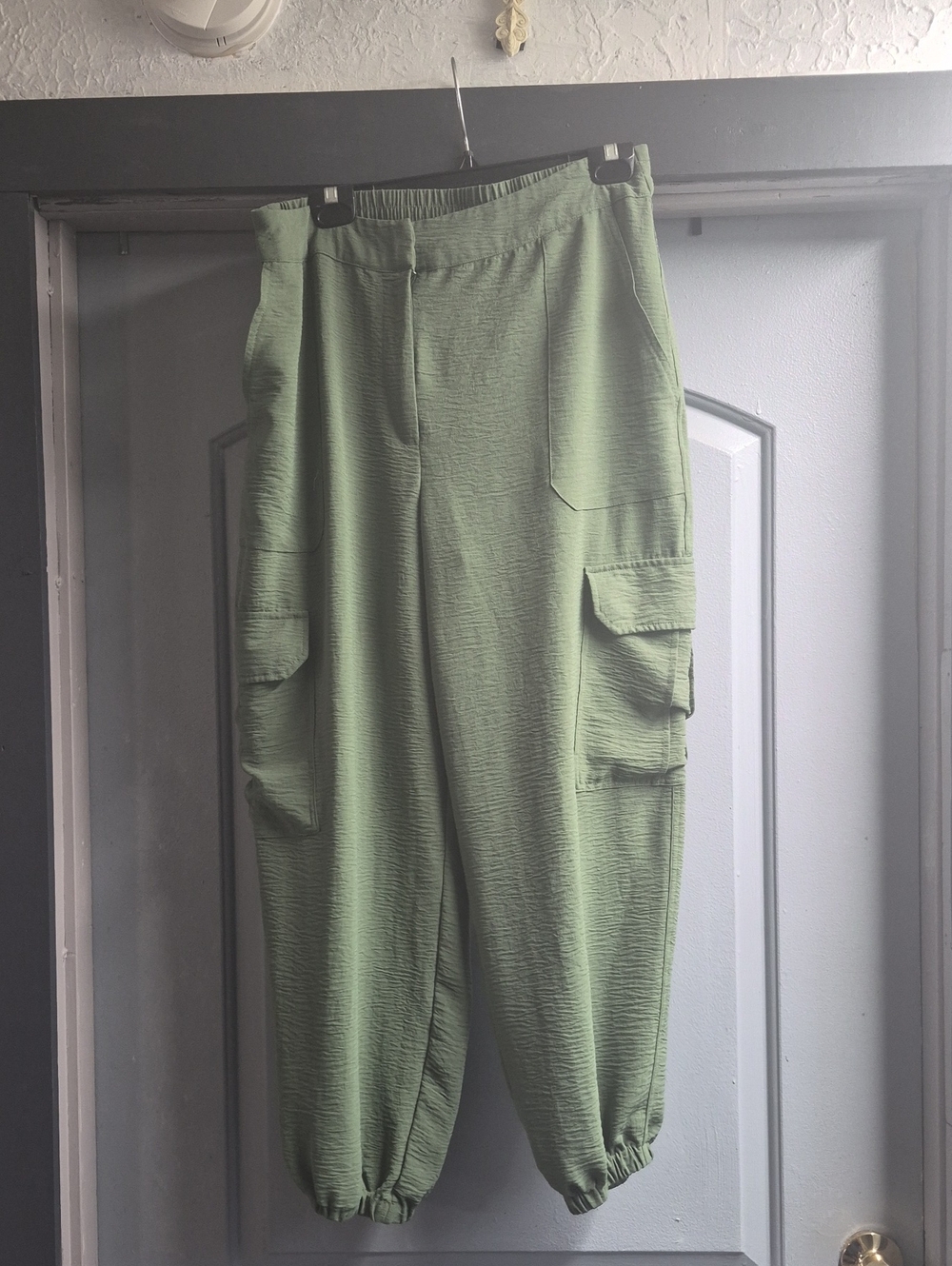 Women's Olive Green Cargo Jogger Pants